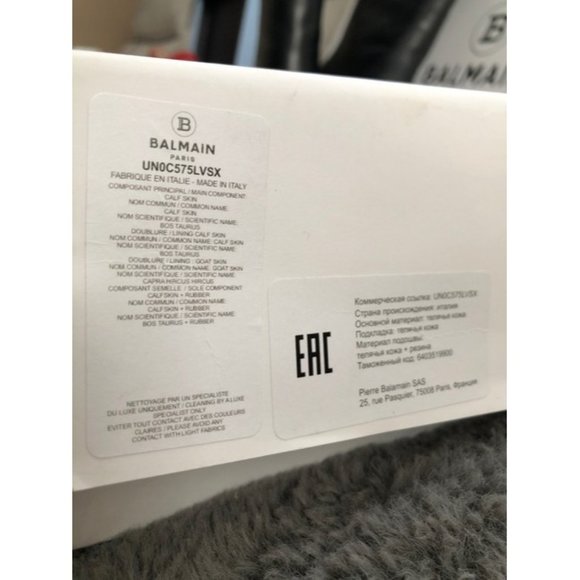 BALMAIN Black Smooth Leather Rea Boots Size EU:39.5 - Picture 10 of 12